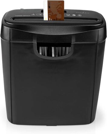 Шредер для паперу 6x A4, 10 літрів, DIN 2-190 W, чорний