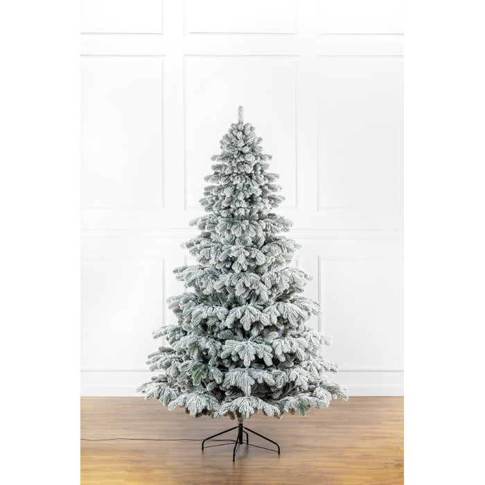 Ялинка лита 'Ковалівська' ЗАСНІЖЕНА LED (золотий - білий) 2,50м