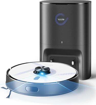 Робот-пилосос з функцією миття 5500 Па, станція самоочищення 3.5л, для шерсті тварин, з управлінням через додаток та голосовим керуванням Alexa/Google Assistant (білий)