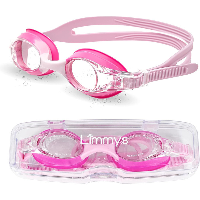 Дитячі окуляри для плавання Limmys 3-12 років рожеві