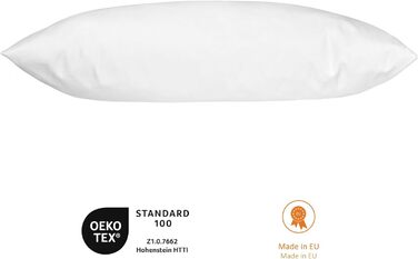 Спальний набір з 2 волокнистих подушок подвійна упаковка вхідні диванні подушки декоративні подушки дихаючі прати при 60 градусах kotex Зроблено в ЄС 30x50 см, білий