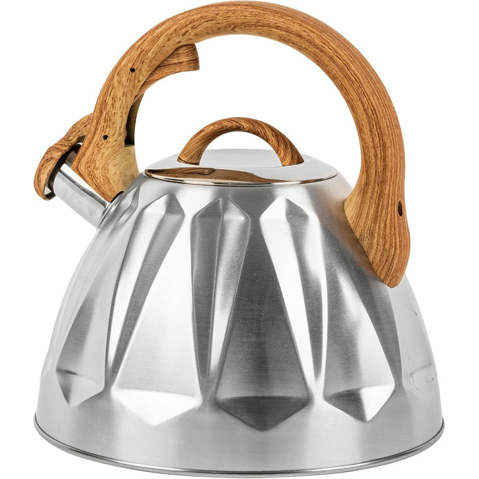 Чайник Karl Hausmann 3L з автоматичним свистком для індукційних, газових та електричних плит (нержавіюча сталь)