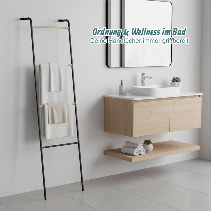 Підставка для рушників Relaxdays, метал, 4 яруси