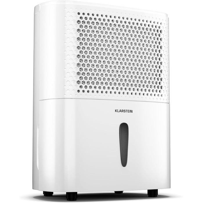 Електричний осушувач Klarstein DryFy 20L - 400W, 20л/день, білий. Для дому та офісу, з функцією сушіння білизни. Тиха робота 46dB, Auto-Swing, таймер, 5л бак.