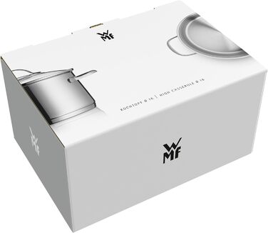 Набір каструль WMF Aparto з нержавіючої сталі Cromargan з кришкою з термостійкого скла, індукційне дно, не має покриття, придатний для миття в посудомийній машині (16 см)