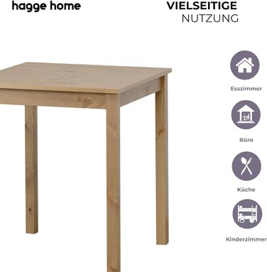 Стол Skandinavisch Holz від Hagge Home: 68x68 см, колір коричнева дуб, для кухні, їдальні, офісу, дитячої кімнати