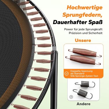 Батут садовий MERACH з захисною сіткою та кільцем для баскетболу 305/366/427/488 см, до 150 кг