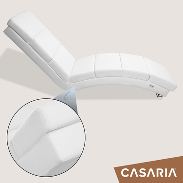 Relax Lounger London біла штучна шкіра