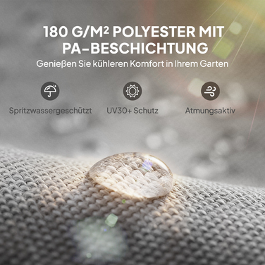 Тент для перголи з захистом від УФ-променів, навіс для терасного павільйону розміром 3 x 3 м, світло-сірого кольору