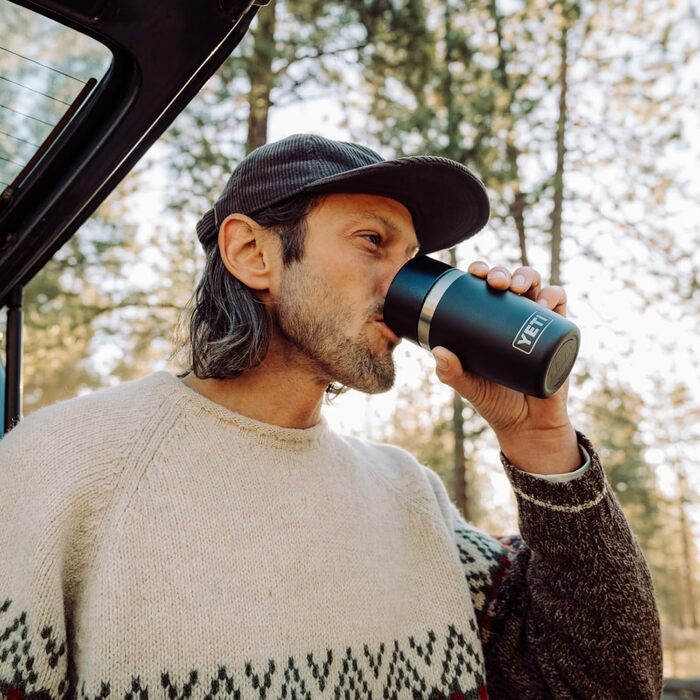 Термокружка YETI Rambler 12 oz (355 мл), чорна, з кришкою Commuter, нержавіюча сталь