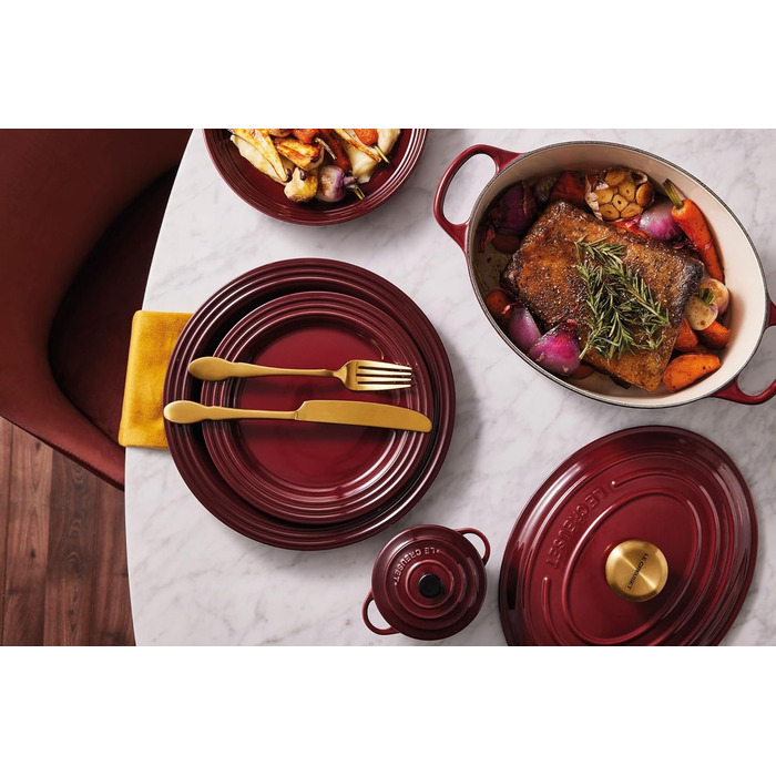Le Creuset Signature Чавунний Бражульник з кришкою, овальний, 27 см, 7.5 л, для всіх типів плит, включаючи індукцію, колір Chambray