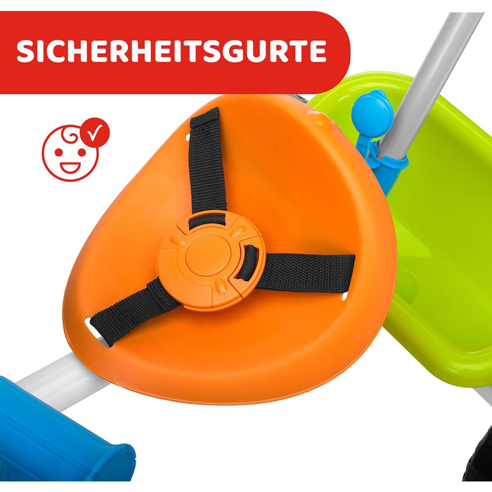 Триколісний велосипед Chicco 4 в 1: від 6 місяців до 4 років, біло-блакитний