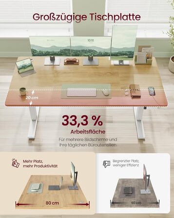 Стол для роботи VASAGLE з регулюванням висоти, USB-C, підставка для розеток, стоячий стіл, нагадування про перерви, 3 пам'яті, 160x80 см, золотий дуб