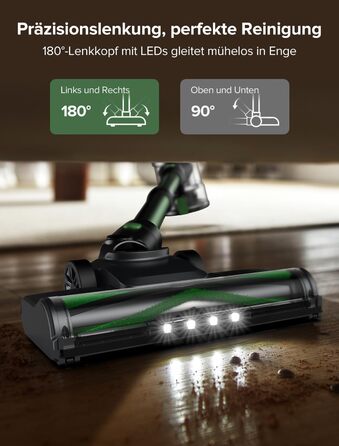 Бездротовий акумуляторний пилосос Vexilar V9PRO: 500W, 45Kpa, 60 хвилин роботи, LED дисплей, для твердих поверхонь, килимів та шерсті тварин