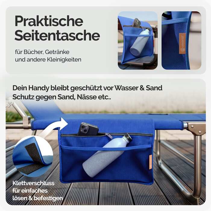 Шезлонг Ibiza Blue 190x59x29см Alu Sun Canopy