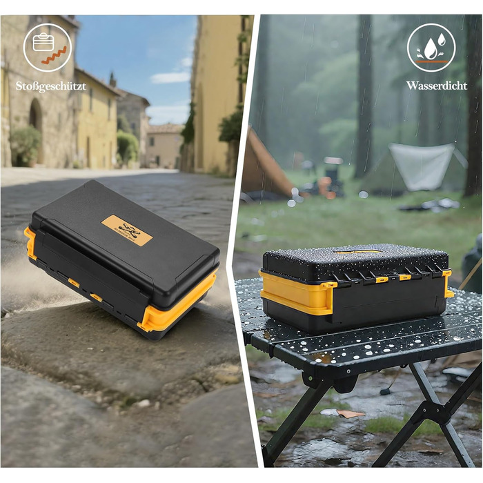 Подорожній вологозберігач для сигар на 5 сигар (50RG), Комплект з різаком, підставкою, гігрометром та зволожувачем, Подарунковий набір для поціновувачів сигар (Жовтий)