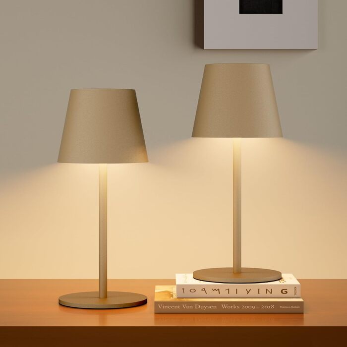 LED настільна лампа Lundwa на акумуляторі 26 см, 5000 мАг, 3W, 3000K, IP54, для кемпінгу, ресторану, спальні, бару (1 шт.)