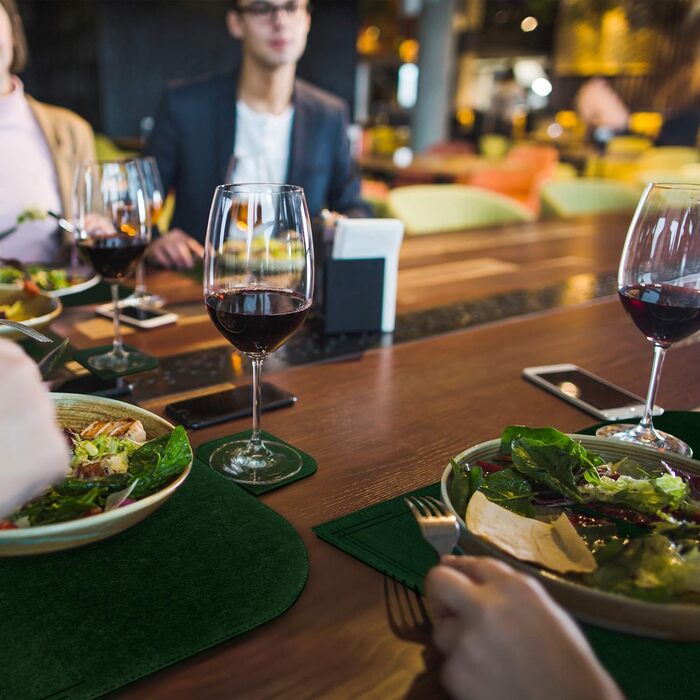 Набір килимків на стіл VILSTO, 18 шт., миючі, для посуду, столових приборів, декор кухні та столу, лісовий зелений