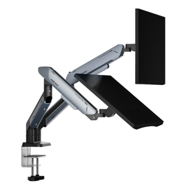 Настільне кріплення для двох моніторів Anda Seat Stealth PRO II Duo 17’’-42’’ Titanium