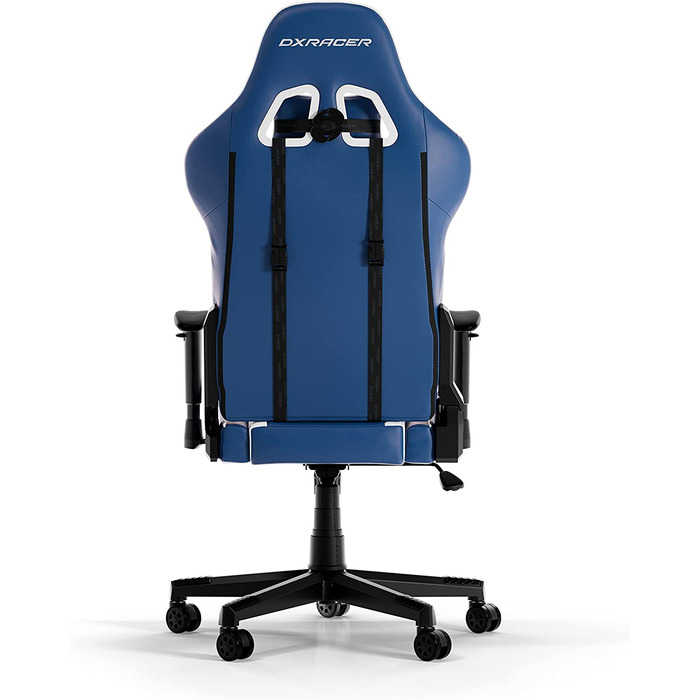 Ігрове крісло DXRacer PRINCE L, шкіра ПВХ, синій і білий