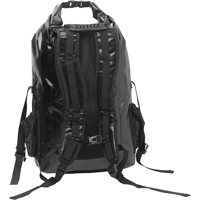 Рюкзак для покупок Semptec Urban Survival Technology Водонепроникний трекінговий рюкзак з брезенту вантажівки, 30 літрів, чорний (туристичний рюкзак, трекінговий рюкзак водонепроникний, дорожні сумки)