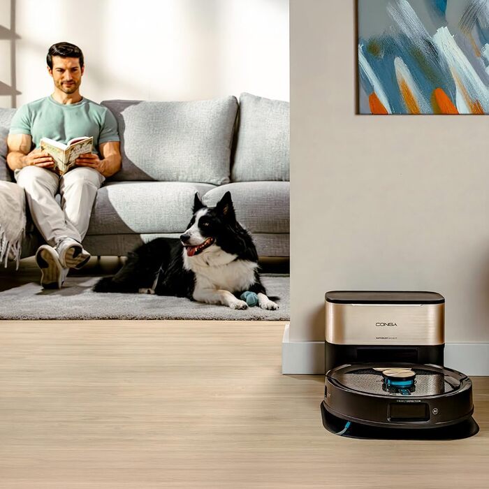 Робот-пилосос та робот-мийник Cecotec Conga Y100 X-Treme з AI та керуванням через додаток. Потужність всмоктування 20000Pa, штучний інтелект, силіконова щітка проти заплутування, обертові мікрофібри, автономність до 220 м²