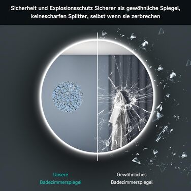 Дзеркало для ванної кімнати SONNI LED з підсвічуванням 80x60 см, біле
