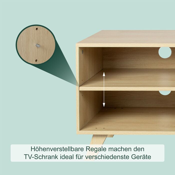 ТВ-тумба Relaxdays з металевим каркасом та 6 відділеннями