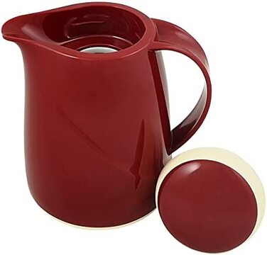 Термос Helios Wave, 1,5 л, пластик, білий, з кришкою-гвинтом, придатний для миття в посудомийній машині