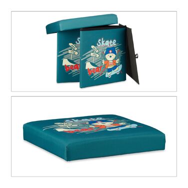 Дитячий пуф з місцем для зберігання Relaxdays