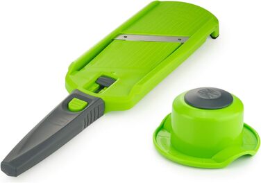 Набір слайсерів Brner - Овочерізка тримач для фруктів - Кухонна слайсерка (зелена/сіра)