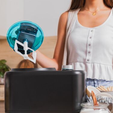 Машина для приготування морозива Cecotec Gelacy 1200 Touch з компресором. Чорний колір, 0,8 л, сенсорний екран, 110 В, 30 хвилин