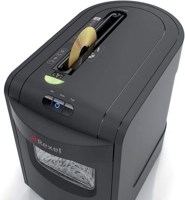 Шредер Rexel REM820 для документів, мікроріз, ручний привід, 23 л, чорний