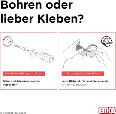 Тримач для рушників Emco Round 2-х секційний настінний, металевий, хром