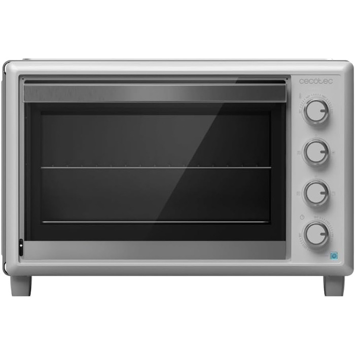 Конвекційна піч Cecotec 46L Bake&Toast 4600 White Gyro: 2000 Вт, 12 функцій, внутрішнє освітлення, регулювання температури до 230°C, подвійне скло, з поворотним шампуром