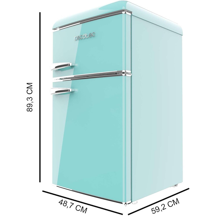 Холодильник Cecotec Bolero CoolMarket 2D Origin 86L: Ретро дизайн, 86 літрів, клас E, зелений колір