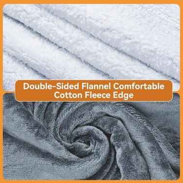 Електрична гріюча ковдра з автовимкненням, 9 режимів нагріву та 10 таймерами. Захист від перегріву, пральна, тепла ковдра для дому та офісу (Сірий, 180x130 см)