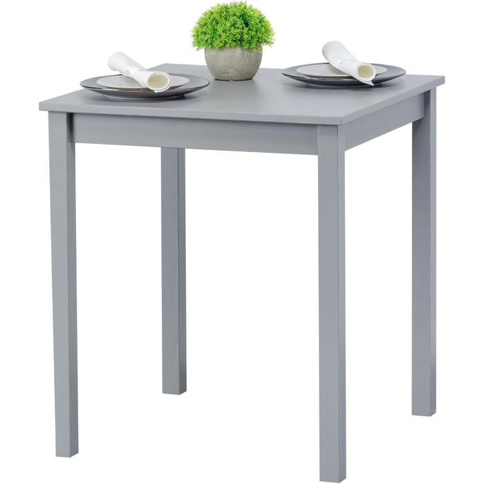 Скандинавський стіл Hagge Home 68x68 см сірого кольору - обідній, кухонний, письмовий, для home office та дитячої кімнати
