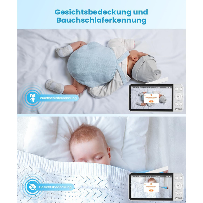 Відеоняня ieGeek з камерою 2.5K/4MP, 5.5