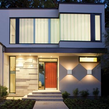 Klighten Настінний світильник з датчиком руху, 12W, IP65, 3000K, тепле біле світло, для вулиці/інтер'єру, регульований світловий потік