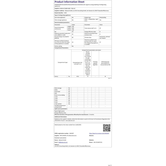 Автомобільний холодильник Alpicool CX50 50л компресорний, портативний, з USB, колесами та телескопічною ручкою для авто, кемпінгу, вантажівок, човнів