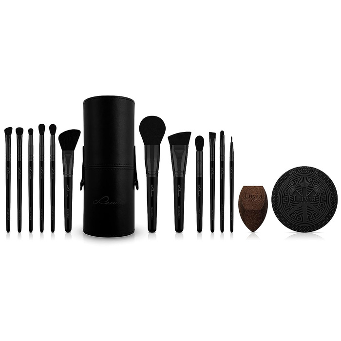 Набір пензликів для макіяжу Luvia Prime Vegan Pro 12 шт чорні