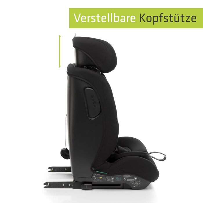 Автокрісло 4BABY Go-Fix I-Size (76-150 см) з Isofix, чорне