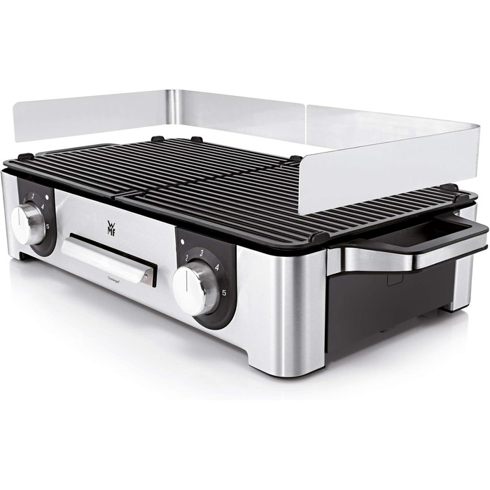 Електрогриль WMF Lono Master Grill 50x28 см з двома зонами нагріву, нержавіюча сталь, для барбекю