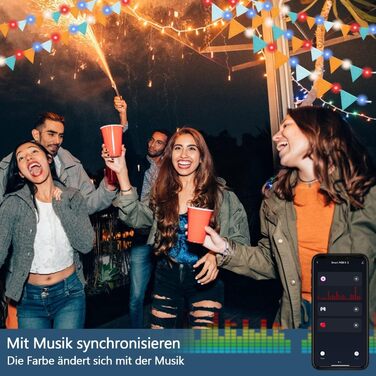 DOTWAYAW Гірлянда світлодіодна святкова 40м, 400 LED, RGB, Wi-Fi, керування через додаток