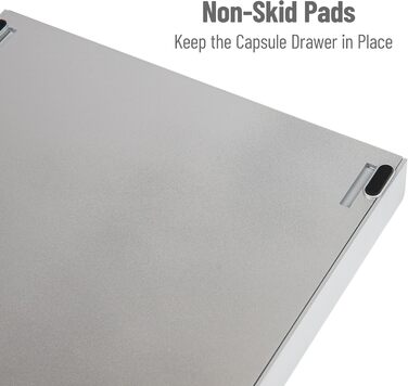 Організатор для капсул кави Mind Reader TRAY6-WHT: 36 місць, сумісний з K-Cup, CBTL, Verismo, Dolce Gusto, Nespresso. Пластиковий, сріблястий