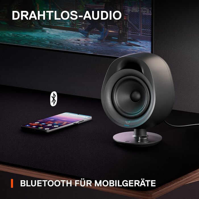 SteelSeries Arena 7 - 2.1-канальна акустична система для геймінгу, чорний, USB, Bluetooth, Aux, оптичний кабель