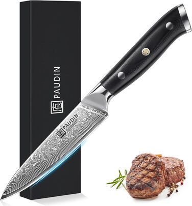 Ніж PAUDIN для м'яса, кухаря та обробки продуктів, 20 см, з високоякісної сталі, ергономічна ручка