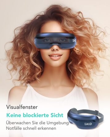 Масажер для очей SKG E3 PRO з підігрівом, вібрацією та Bluetooth, маска для очей від темних кіл та сухості, покращує сон, подарунок для всієї родини