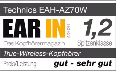 Навушники Technics EAH-AZ70WE-S бездротові, внутрішньоканальні, преміум-клас, шумозаглушення, голосове керування, сріблясті